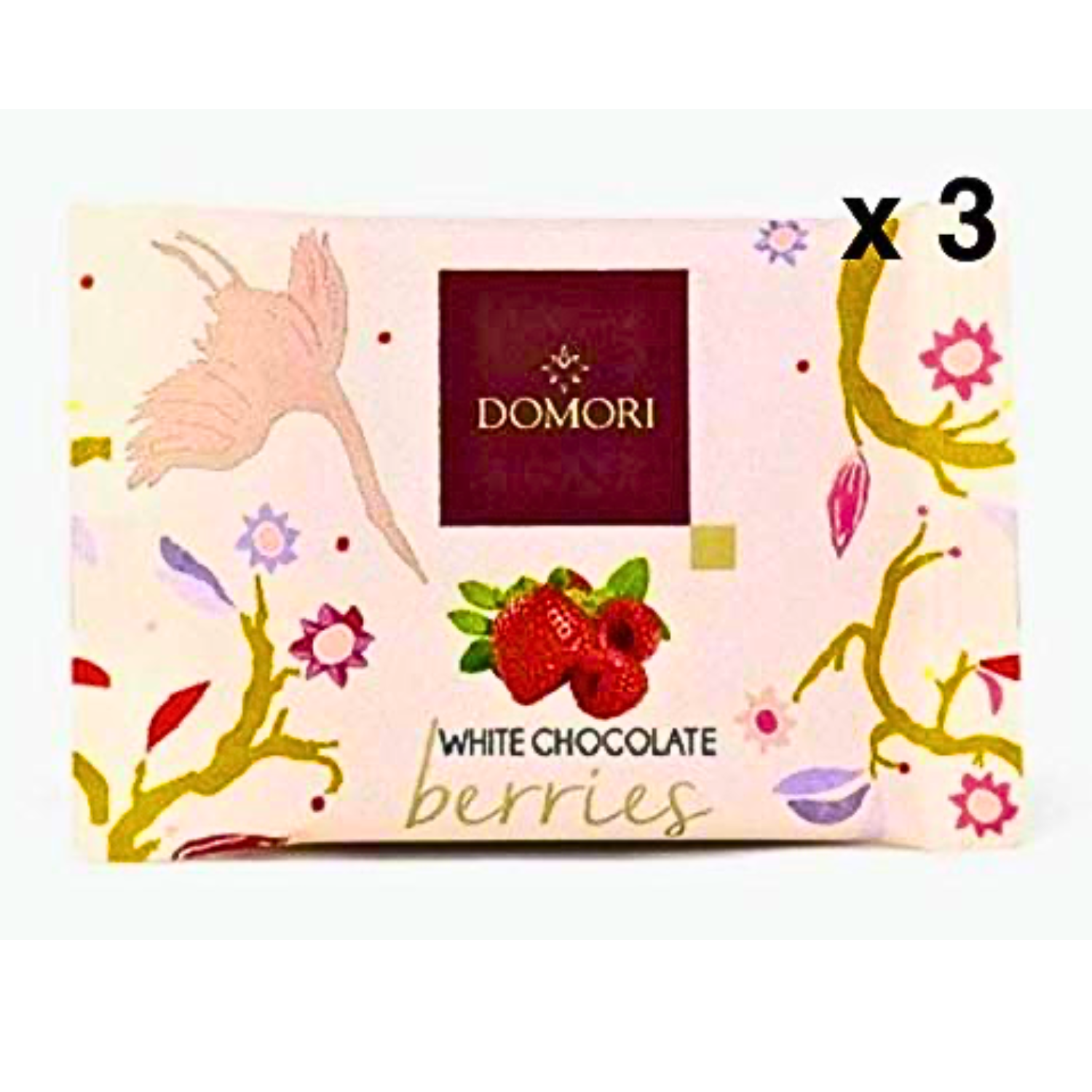 ドモーリ ベリー入りホワイトチョコ 25g3個セット Domori To Go white chocolate and berries bar イタリアを代表するチョコレートブランド