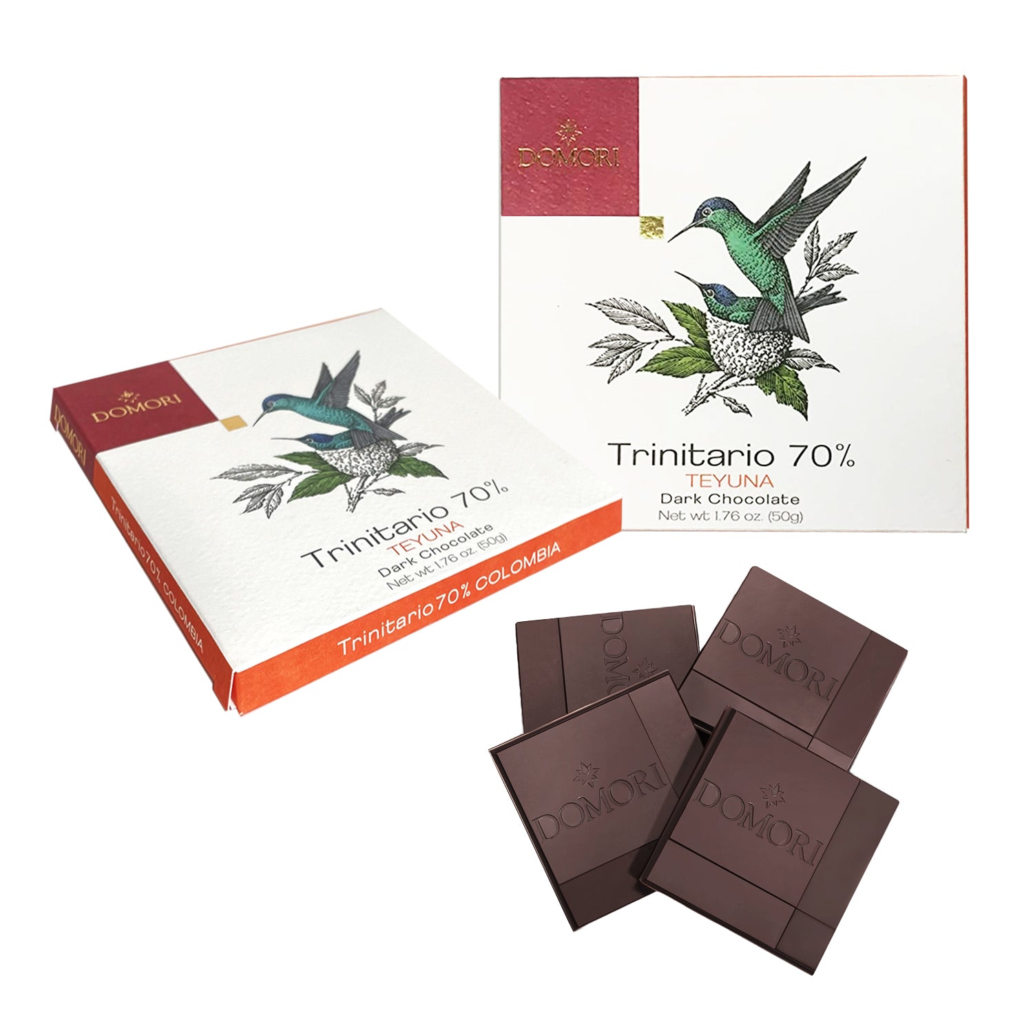 ドモーリ トリニタリオ種コロンビア70% チョコレート 50g2個セット Domori Trinitario Columbiaイタリアを代表するチョコレートブランド