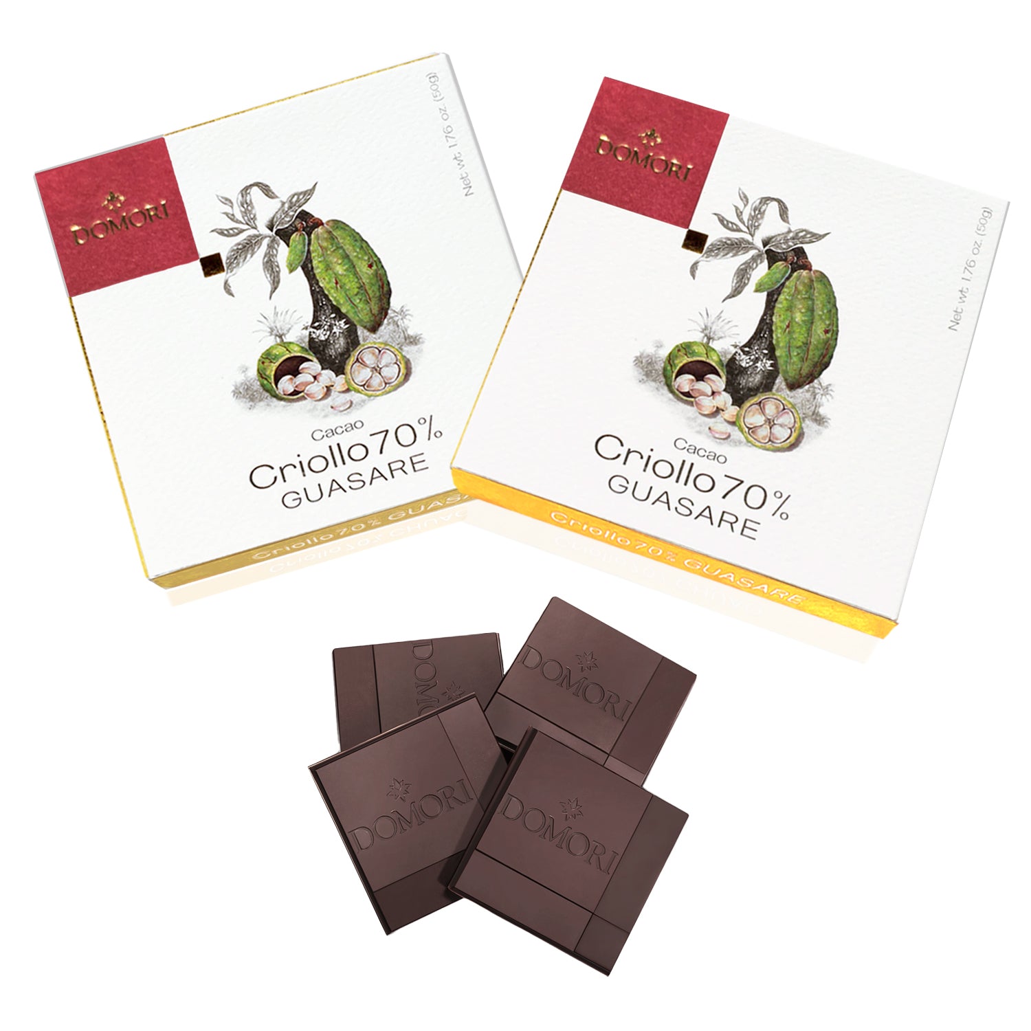 ドモーリ クリオーロ種ガサーレ70% チョコレート 50g2個セット Domori Criollo Guasare イタリアを代表するチョコレートブランド