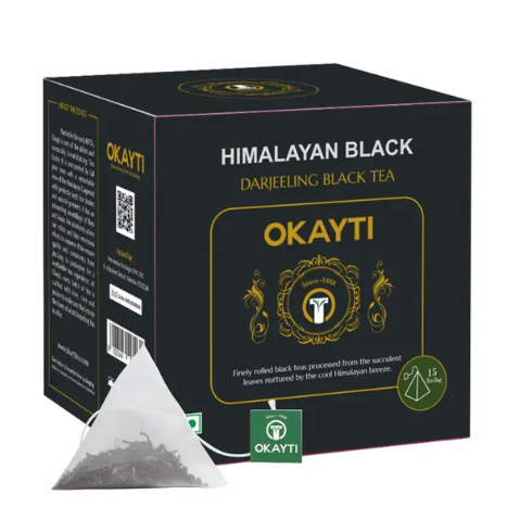 OKAYTI茶園 ダージリン ヒマラヤブラックピラミッド型ティーバッグ15個入り