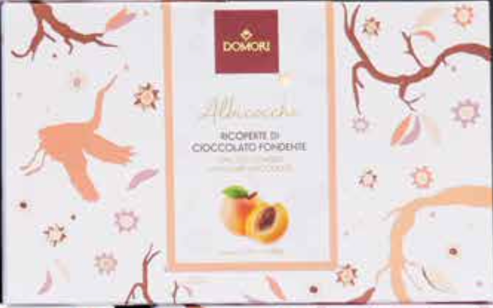 ドモーリ あんずチョコレート150g1箱 Domori Chocolate Coated Apricotイタリアを代表するチョコレートブランド
