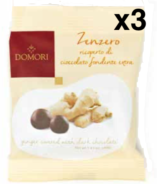 ドモーリドラジェ ジンジャーチョコレート 40g3袋セット Domori Dragees Candied Gingerイタリアを代表するチョコレートブランド