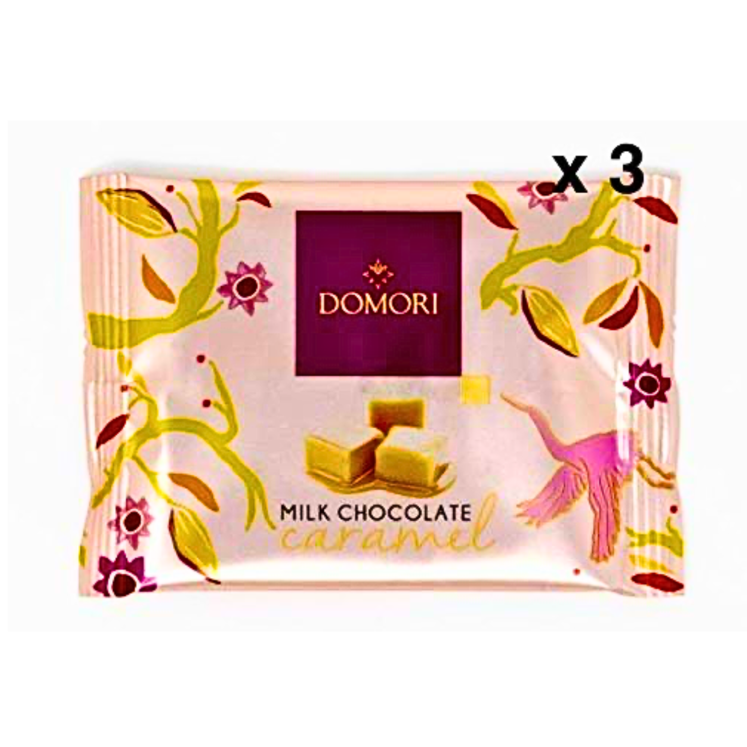 ドモーリ キャラメルミルクチョコレート 25g３個セット Domori To Go Caramel and milk chocolate bar イタリアを代表するチョコレートブランド